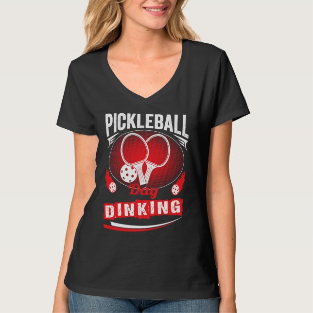 Pickleball Day Dinking Motivational Pickleball Squ T-Shirt (Front)