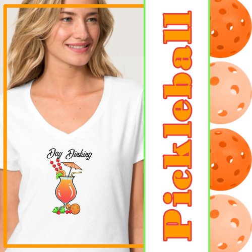 Pickleball Day Dinking Tropical Hurricane Cocktail T_Shirt