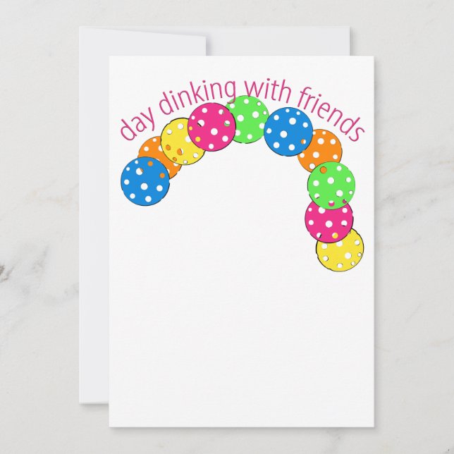 Pickleball Day Dinking with Friends Invitation (Front)