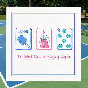 Pickleball Days & Mahjong Nights Tile Party Napkins