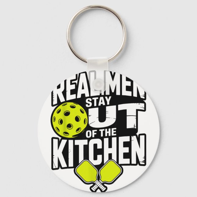 Pickleball design for men boys pickle ball keychain (Front)