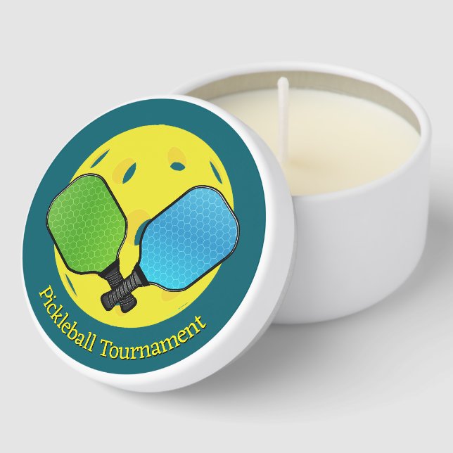 Pickleball Design  Mini Candle Favors (Corner)