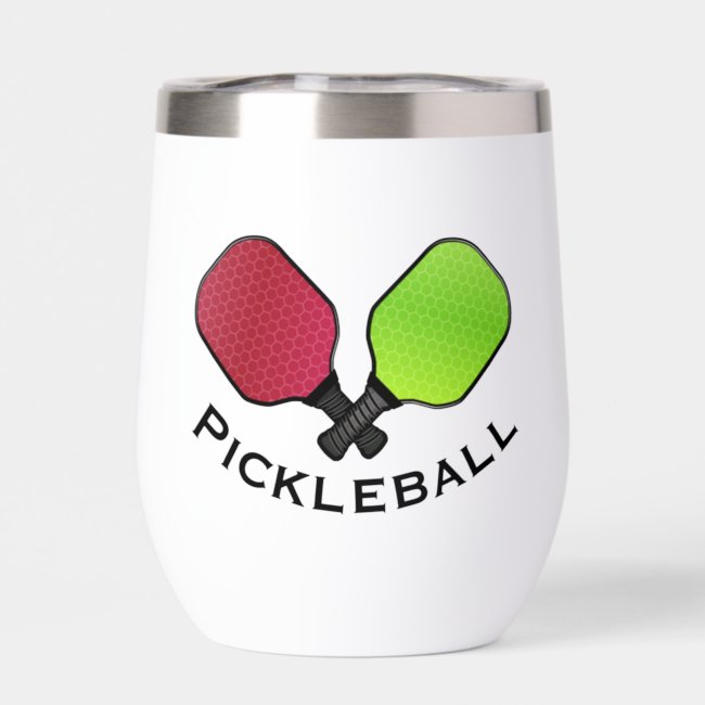 Pickleball Design Thermal Wine Tumbler