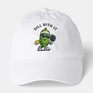 Pickleball "Dill With It" Funny Pun Dill Pickle Hat