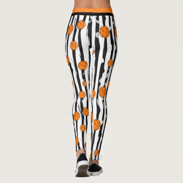 Pickleball Dink & Dash Stripes Leggings (Back)