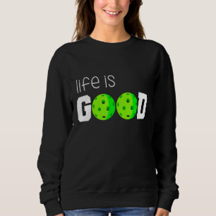 Pickleball Dink Player Pickle Paddle Court Sweatshirt
