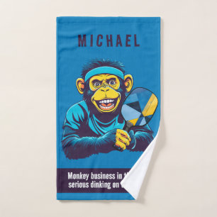 Pickleball Dinkin’ in the Jungle! Hand Towel
