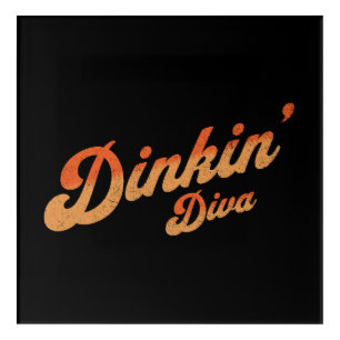 Pickleball Dinking Diva pickle ball Acrylic Print