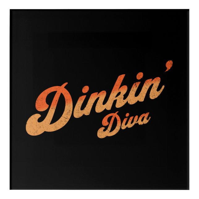 Pickleball Dinking Diva pickle ball Acrylic Print (Front)
