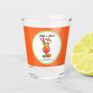Pickleball Dinks & Drinks Personalized Hurricane Shot Glass