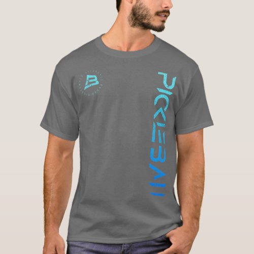 Pickleball Distressed Blue Gradient Casual Design  T_Shirt