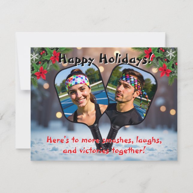 Pickleball Double Trouble & Holiday Hustle Card (Front)