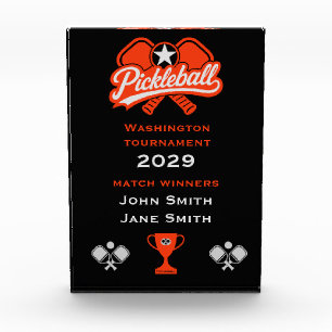Pickleball Doubles Champions Acrylic Award