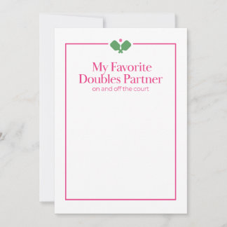 Pickleball Doubles Partner Card | Favorite Doubles