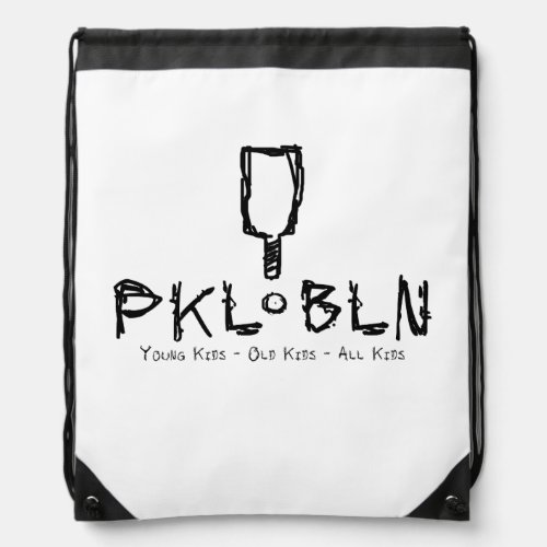Pickleball Drawstring Backpack with PKLBLN logo