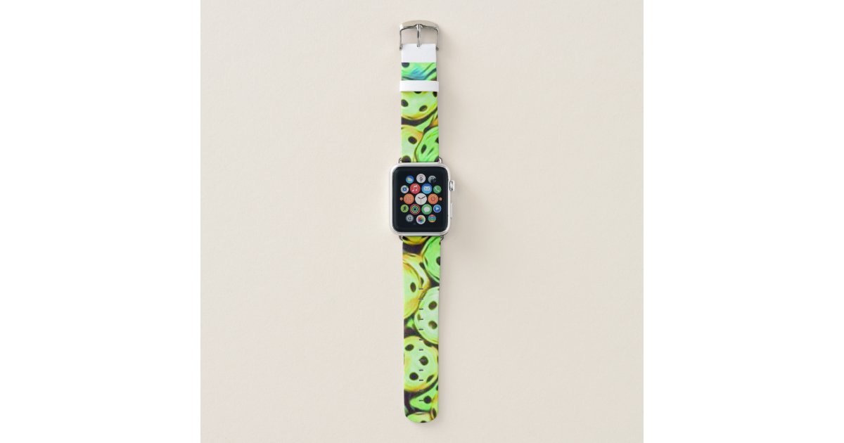 Pickleball Dream Yellow and Green Balls Apple Watch Band Zazzle