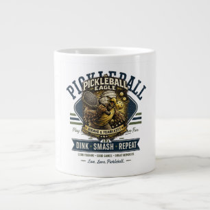 Pickleball Eagle Vintage Retro Shirt – Brave & Fea Giant Coffee Mug