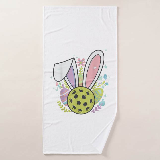 Pickleball Easter T-Shirt Bath Towel (Bath Towel)