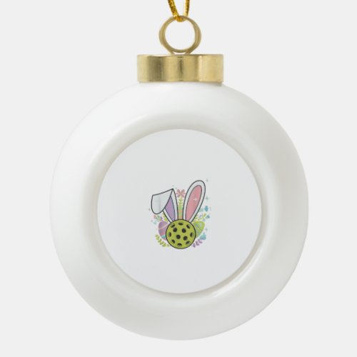 Pickleball Easter T-Shirt Ceramic Ball Christmas Ornament