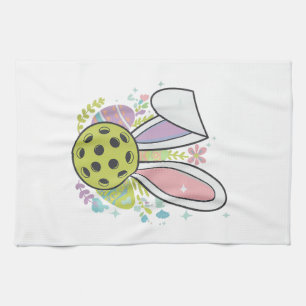 Pickleball Easter T-Shirt Kitchen Towel