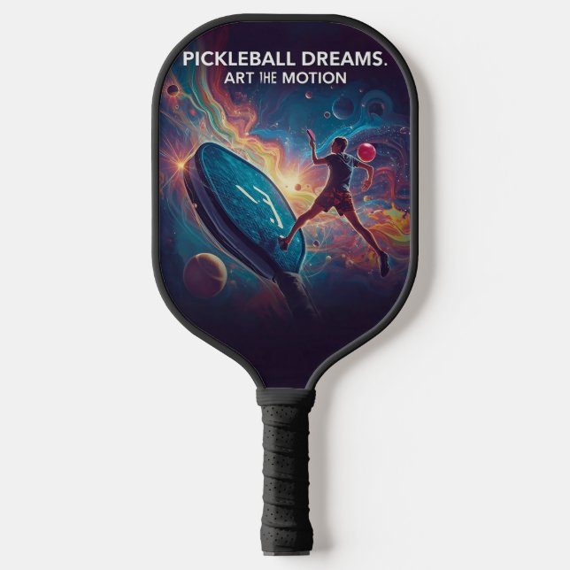 Pickleball Energy Swirl – Abstract Motion Poster Paddle (Front)