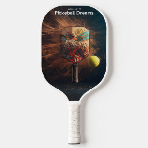 Pickleball Energy Swirl – Abstract Motion Poster Pickleball Paddle