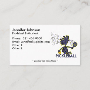 Pickleball Enthusiast Business Card