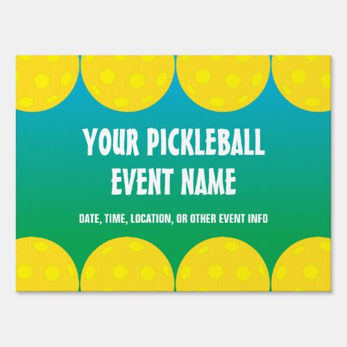 Pickleball Event or Tournament Sign