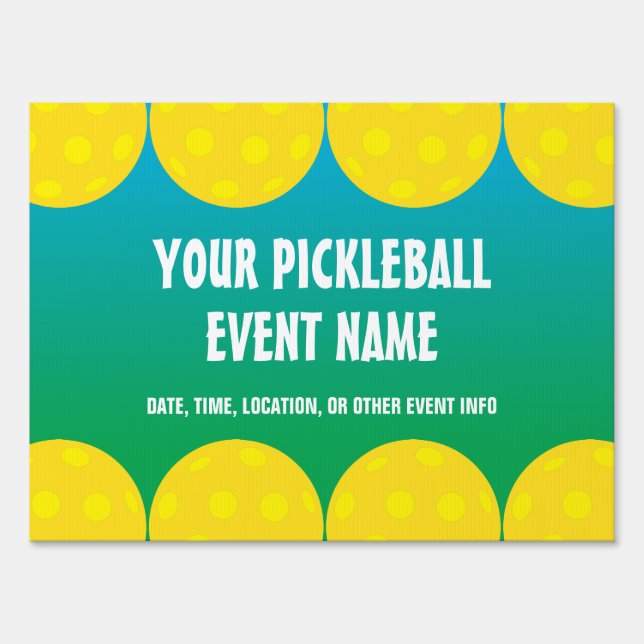 Pickleball Event or Tournament Sign (Front)