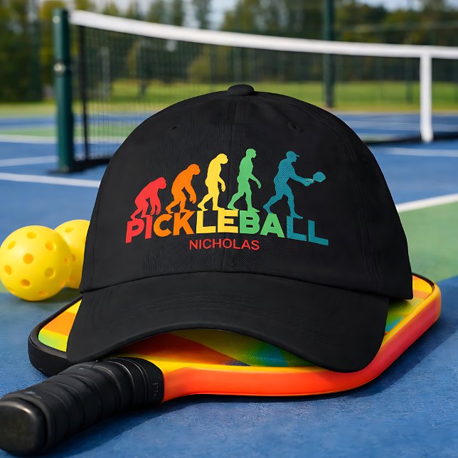 Pickleball Evolution Funny Custom Name  Hat (Creator Uploaded)