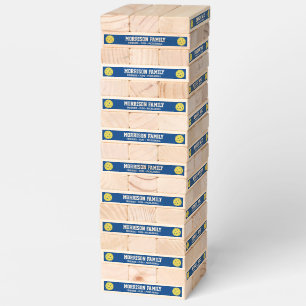 Pickleball Family Name Custom Text Giant Topple Tower