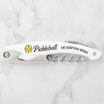 Pickleball fan corkscrew wine bottle opener gift