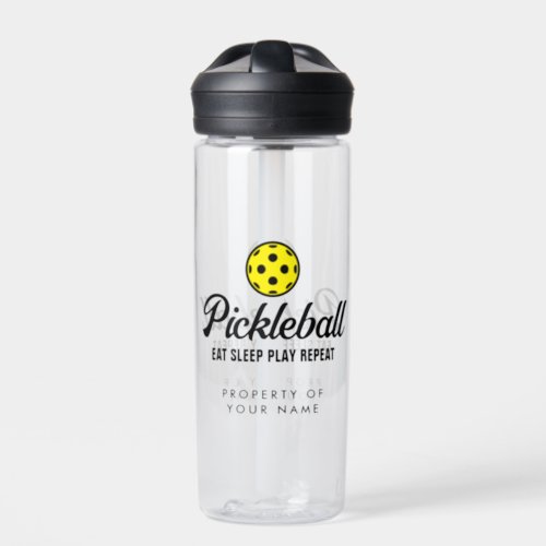 Pickleball fan custom plastic water bottle gift