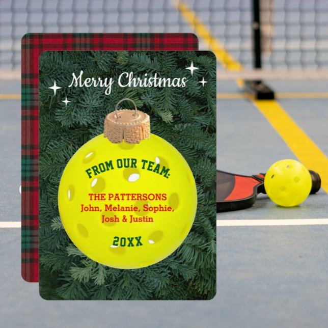 Pickleball Fan Personalized Christmas Card (Creator Uploaded)