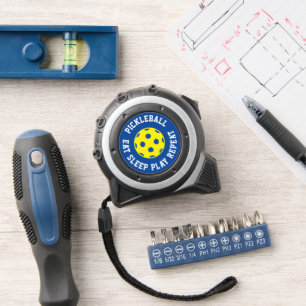 Pickleball fan tape measure. Eat Sleep Play Repeat Tape Measure