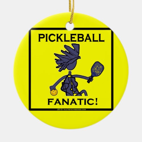 Pickleball Fanatic Ceramic Ornament