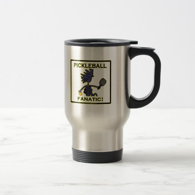 Pickleball Fanatic Travel Mug (Right)