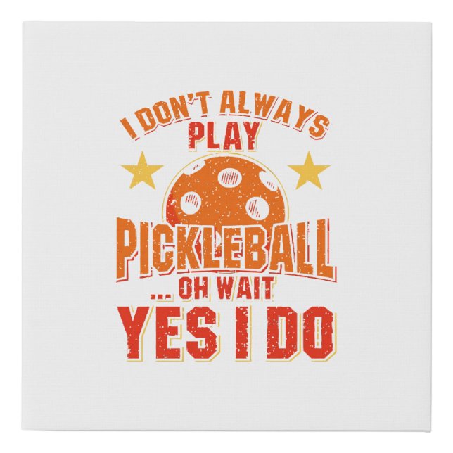 Pickleball  faux canvas print (Front)