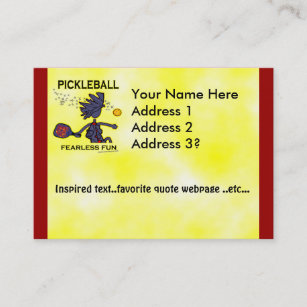 Pickleball Fearless Fun Business Card