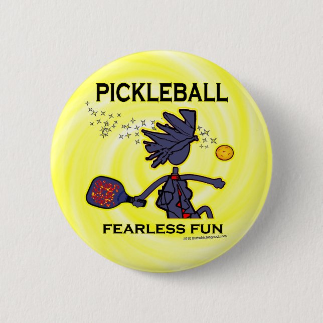 Pickleball Fearless Fun Button (Front)