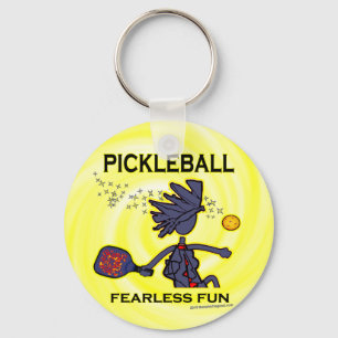 Pickleball Fearless Fun Keychain