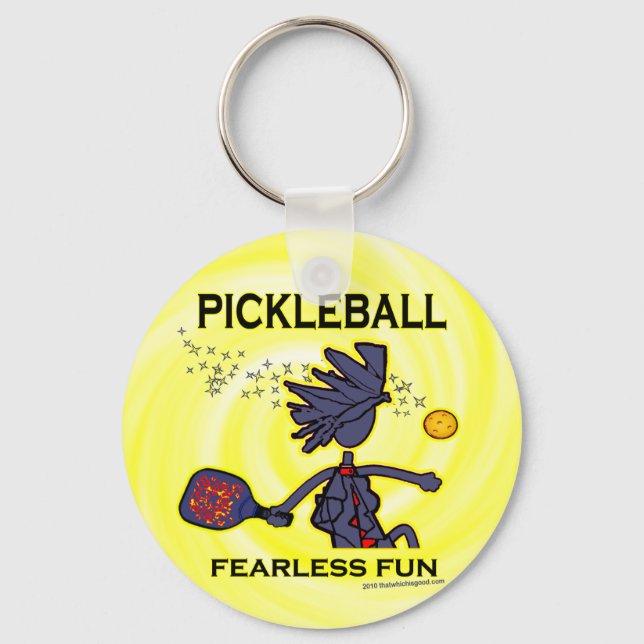Pickleball Fearless Fun Keychain (Front)