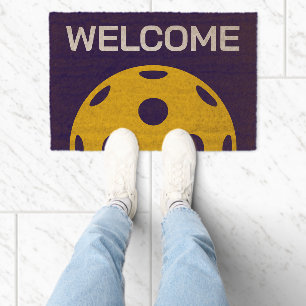 Pickleball fiber doormat