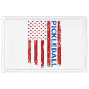 Pickleball Flag - Playing Paddleball Pickleball Am Acrylic Tray