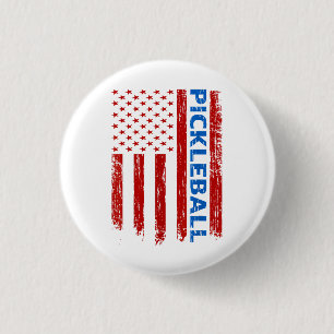 Pickleball Flag - Playing Paddleball Pickleball Am Button