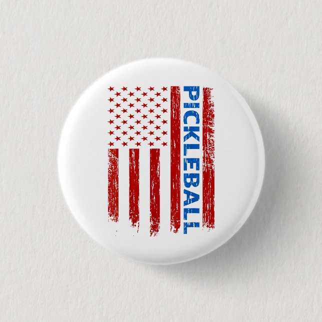 Pickleball Flag - Playing Paddleball Pickleball Am Button (Front)