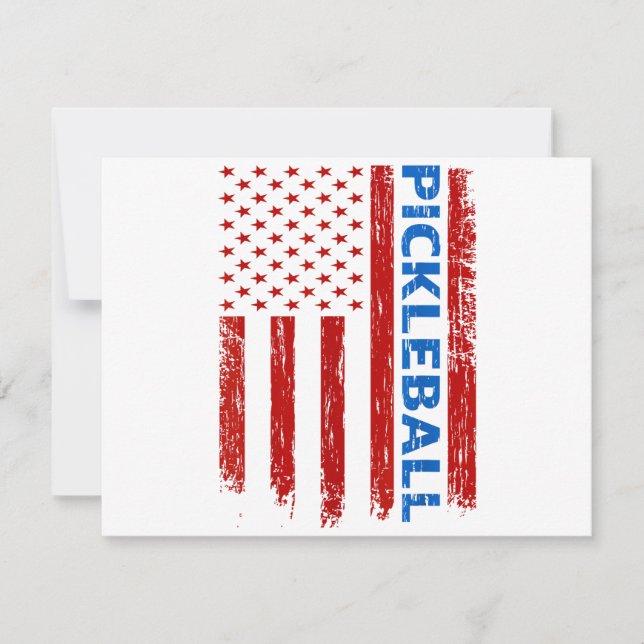 Pickleball Flag - Playing Paddleball Pickleball Am Save The Date (Front)