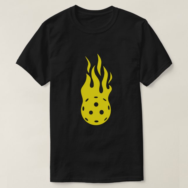 pickleball flame paddleball tennis pickleball T-Shirt (Design Front)