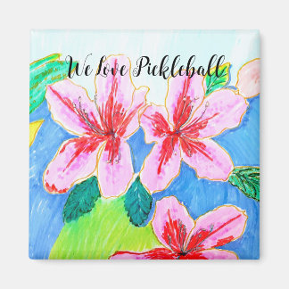 Pickleball Floral Magnet by Ariella & Lily Designs
