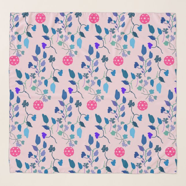 Pickleball Floral Scarf (Front)